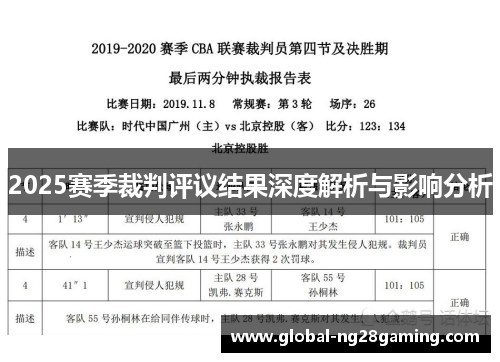 2025赛季裁判评议结果深度解析与影响分析